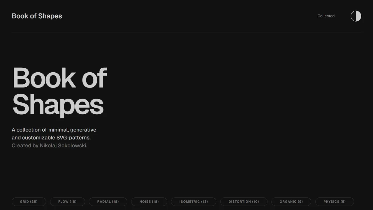 Screenshot of Book of Shapes