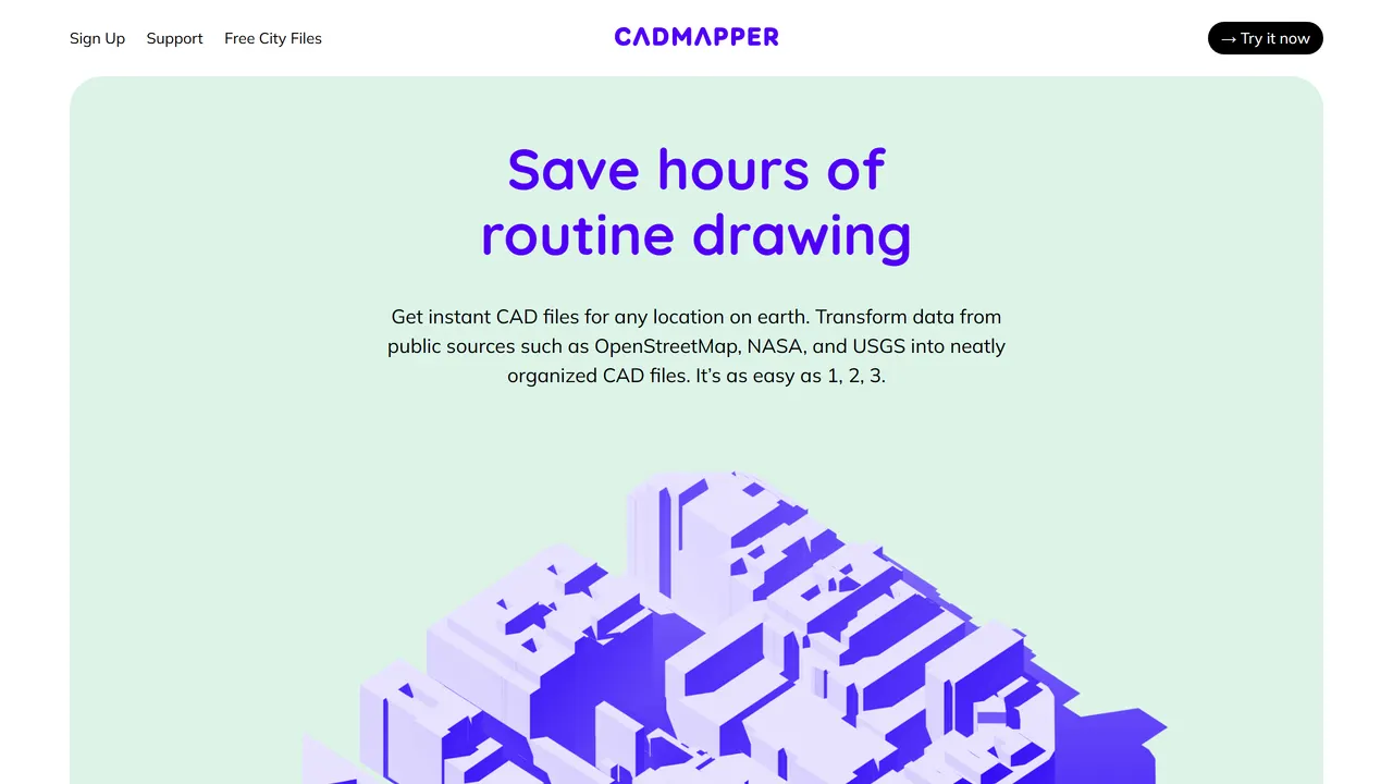 Screenshot of CADMAPPER
