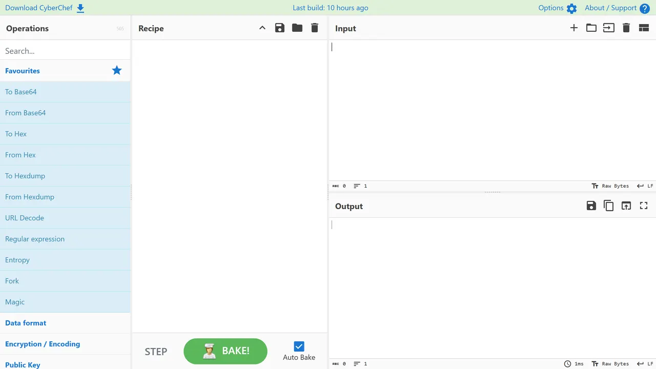 Screenshot of CyberChef