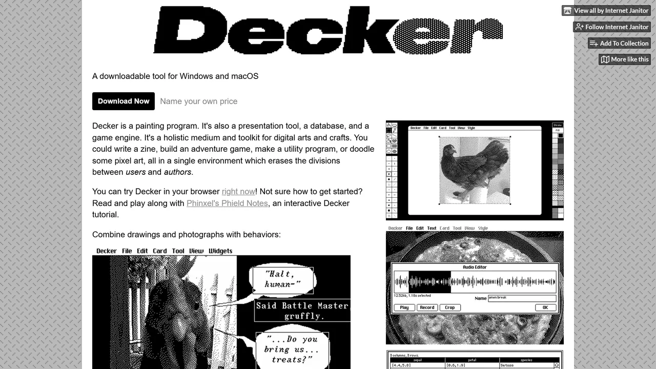 Screenshot of Decker