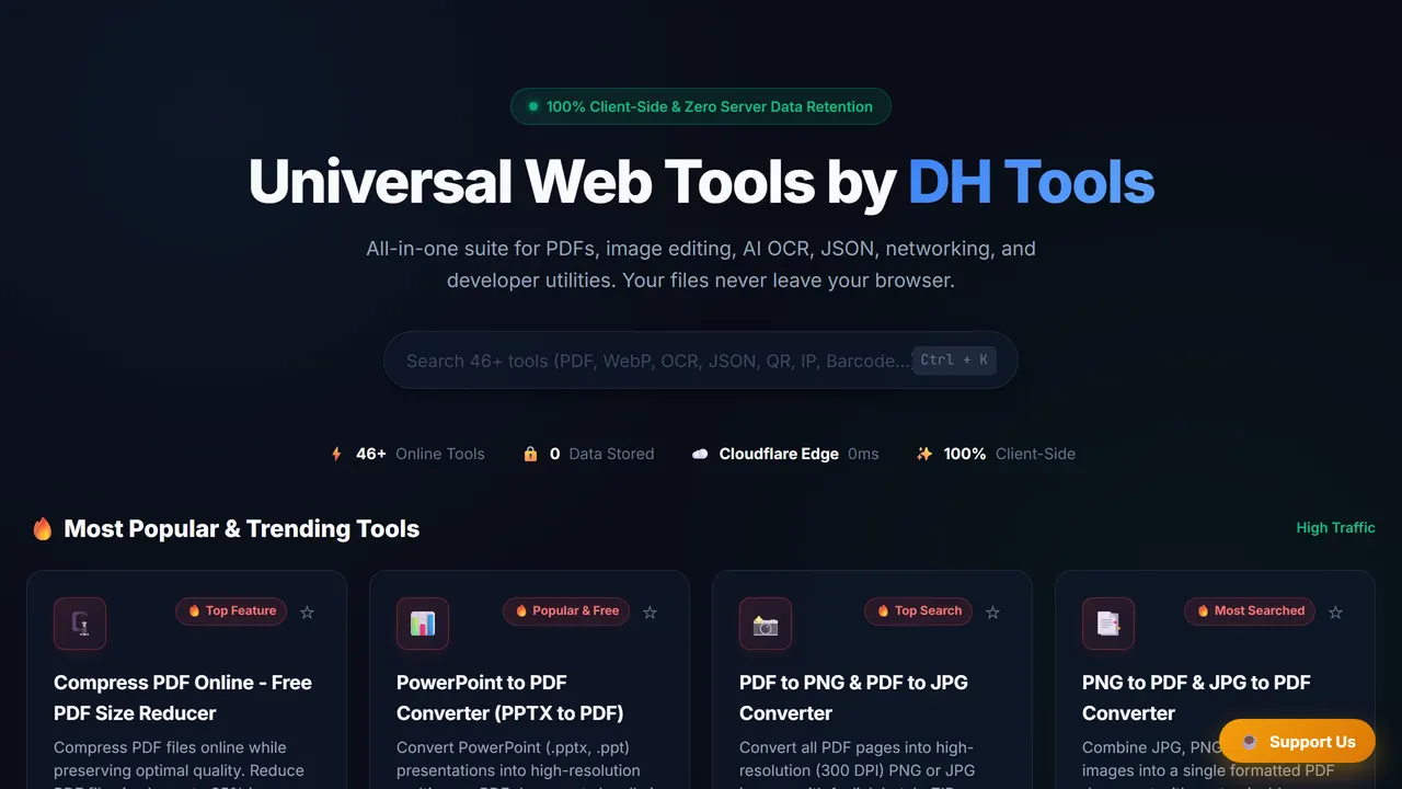 Screenshot of DH Tools