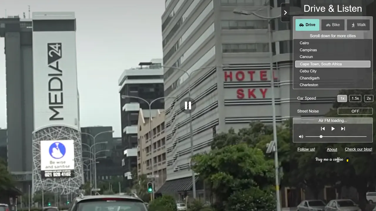 Screenshot of Drive & Listen