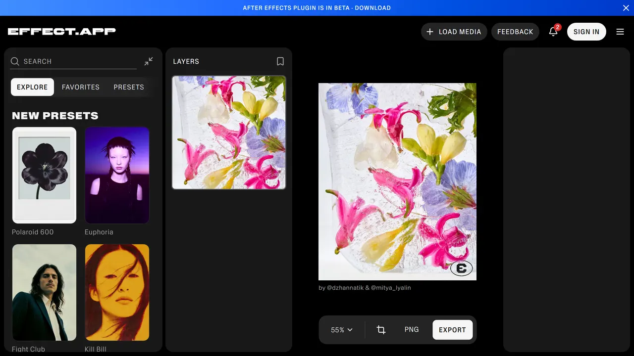 Screenshot of Effect.app