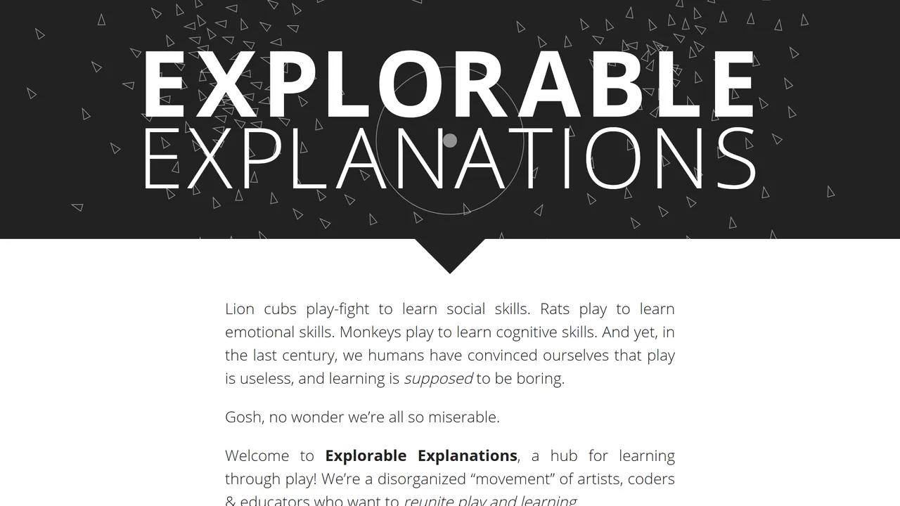 Screenshot of Explorable Explanations