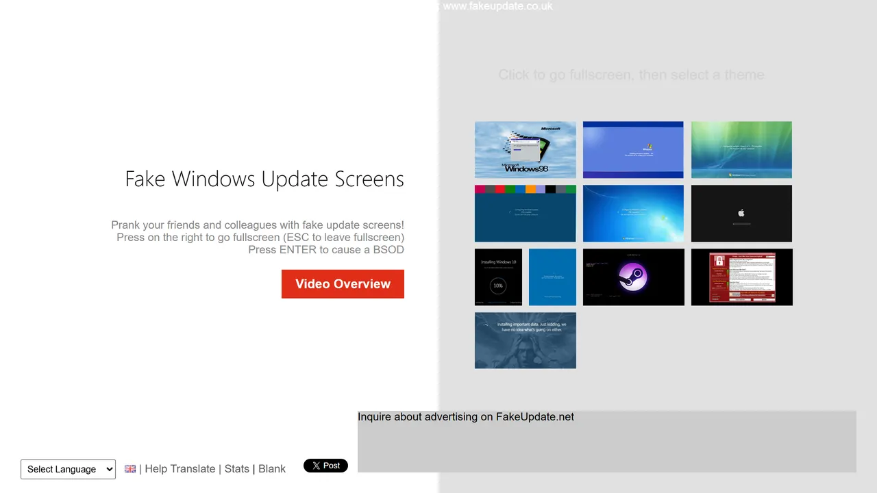 Screenshot of FakeUpdate