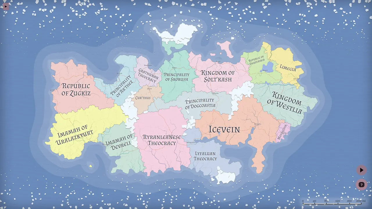 Screenshot of Azgaar's Fantasy Map Generator