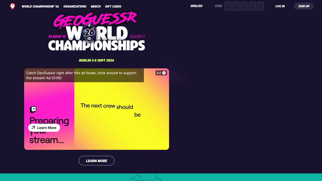 Screenshot of GeoGuessr