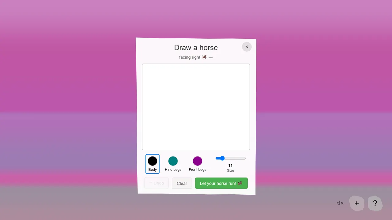 Screenshot of gradient.horse