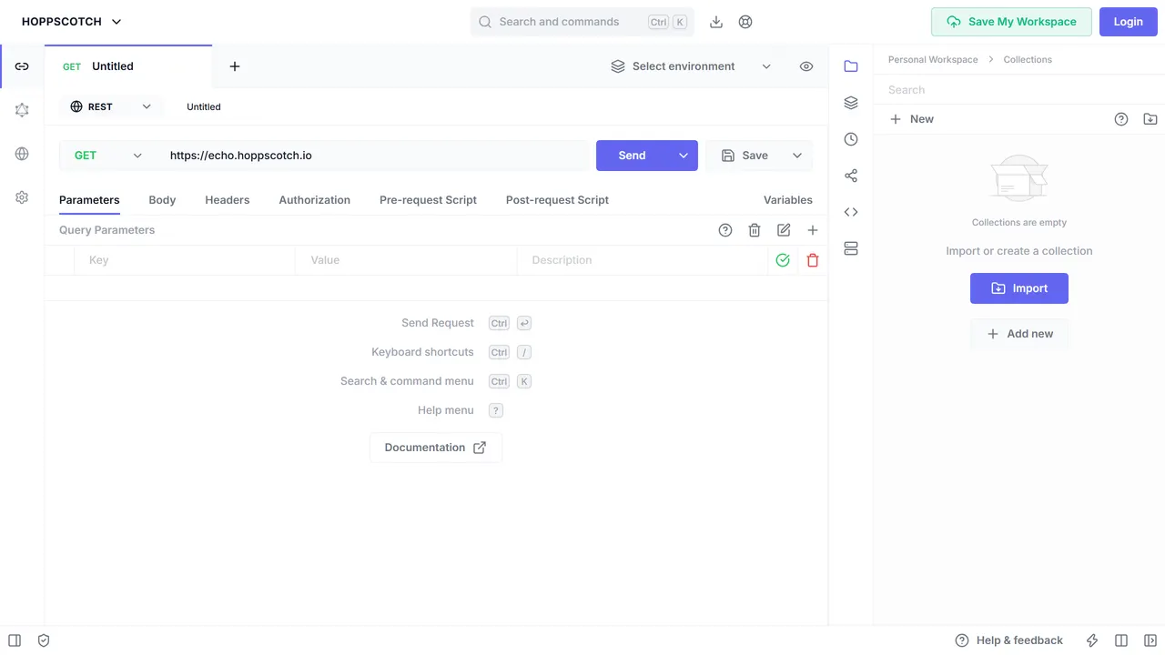 Screenshot of Hoppscotch