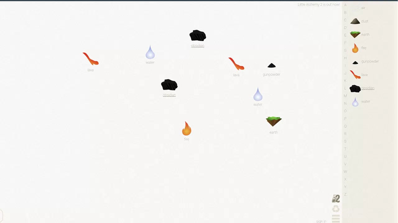 Screenshot of Little Alchemy