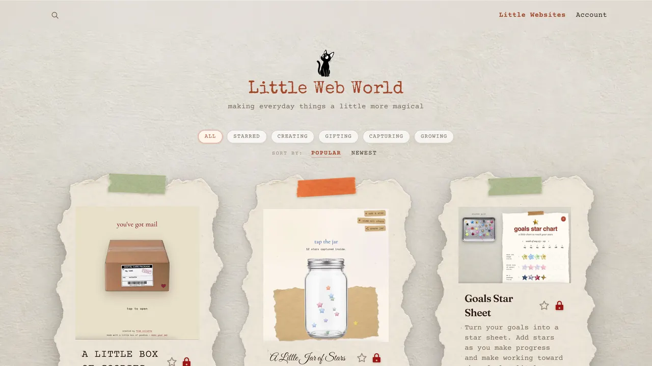Screenshot of Little Web World