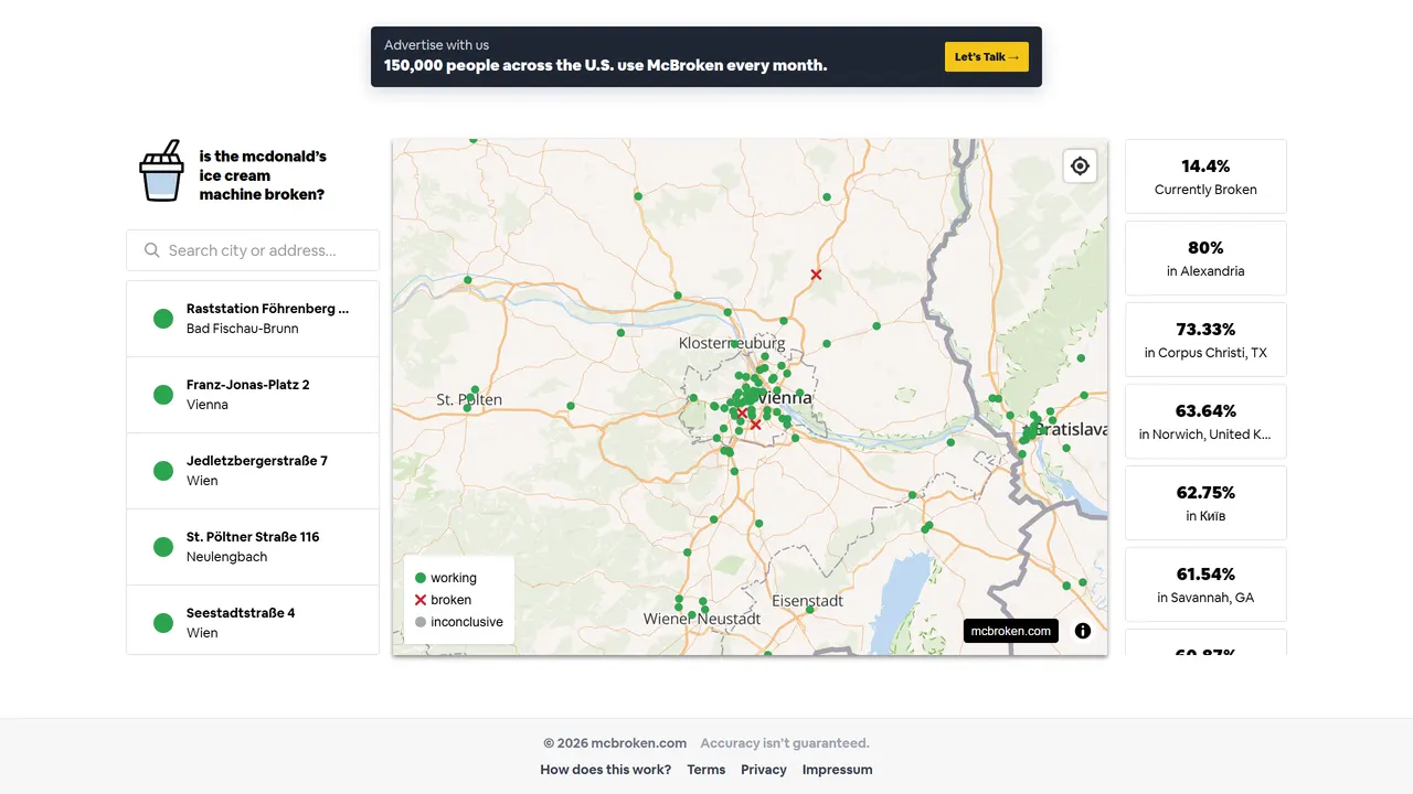 Screenshot of McBroken