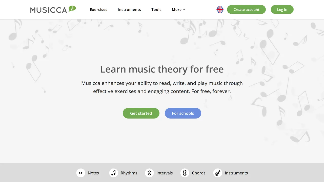 Screenshot of Musicca