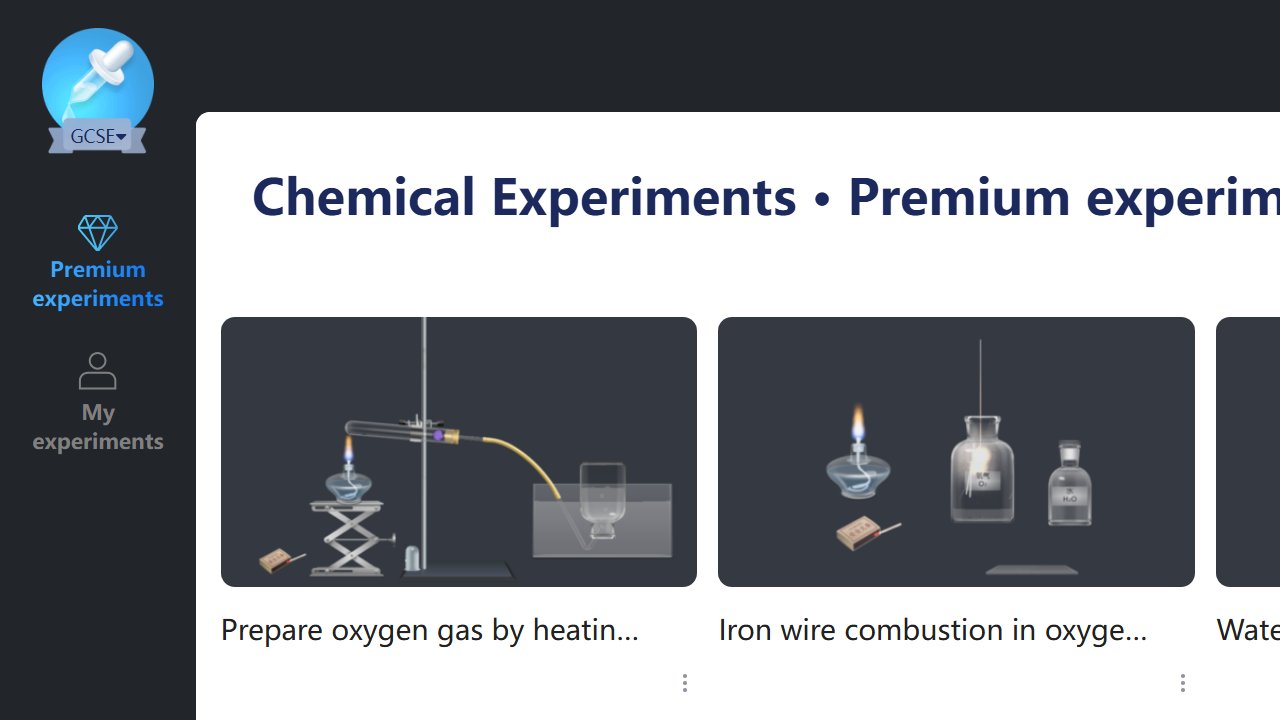 Screenshot of NB Chemistry Lab