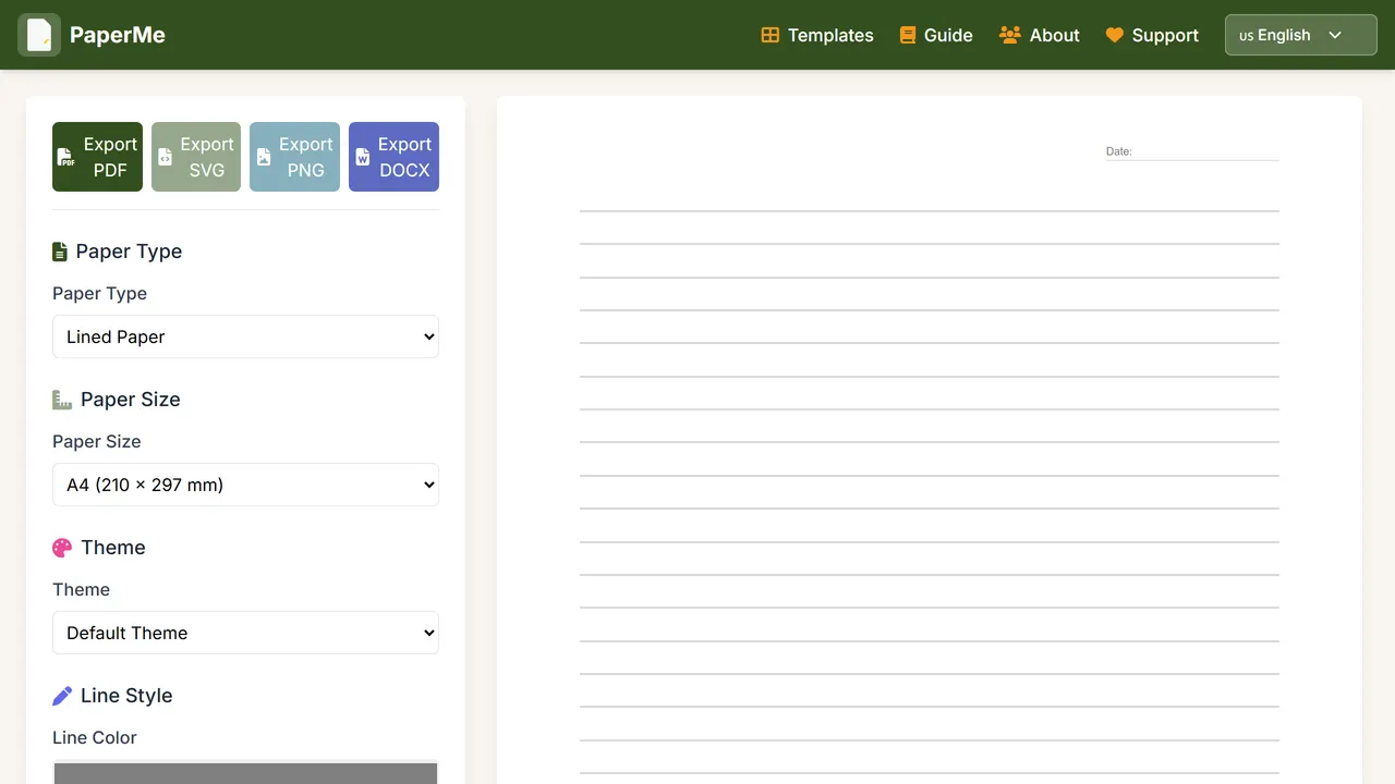 Screenshot of PaperMe
