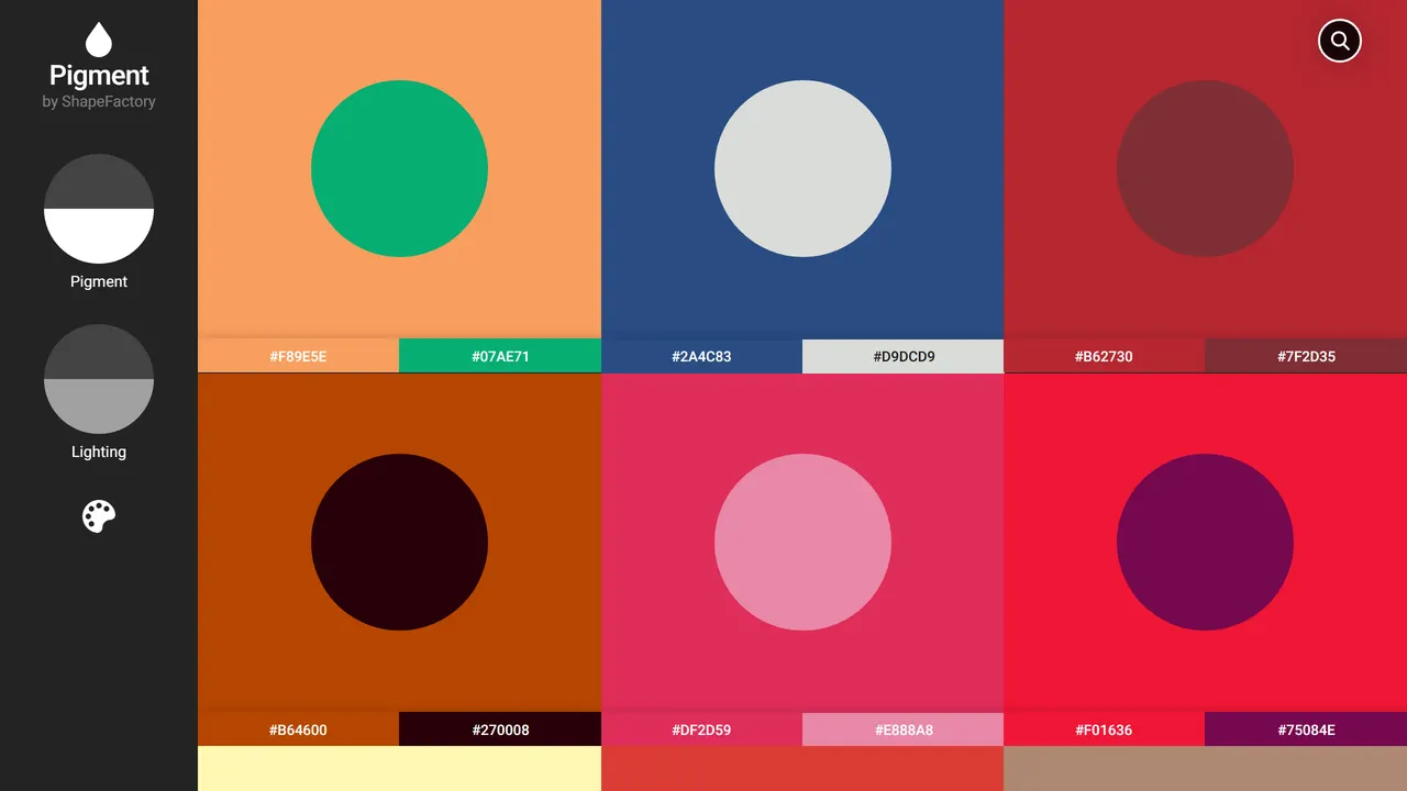 Screenshot of Pigment
