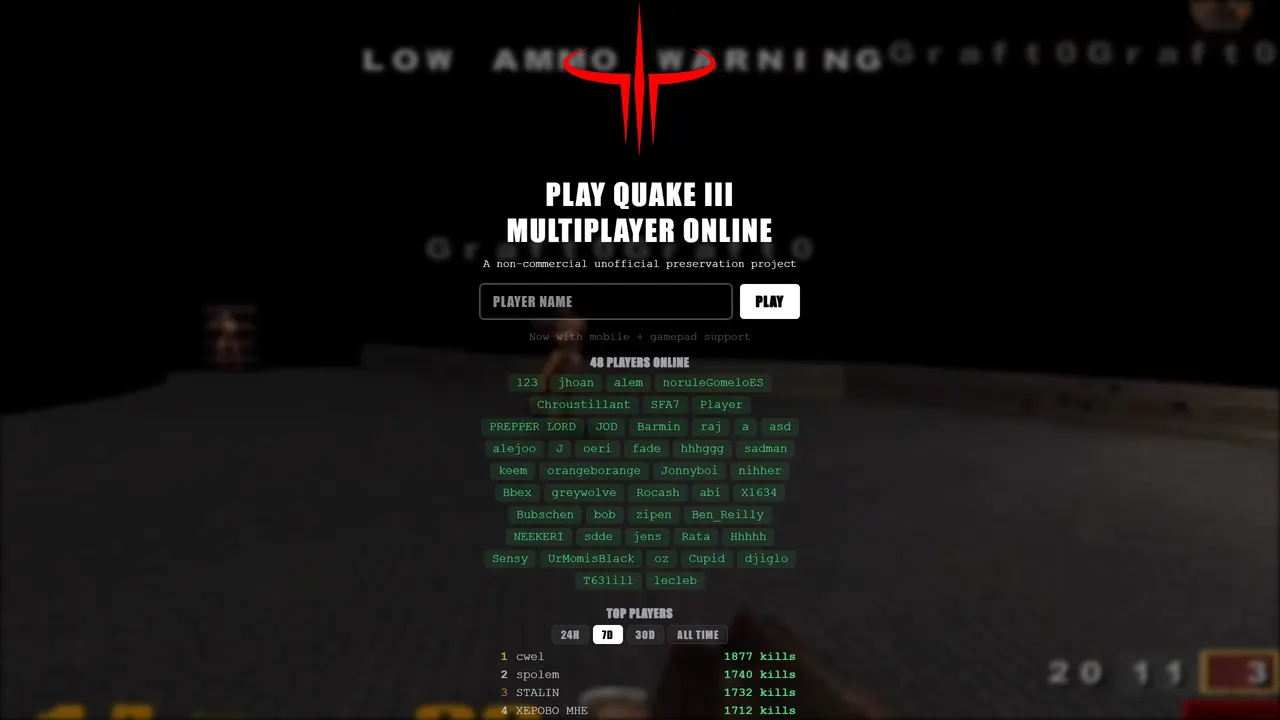 Screenshot of Quake III Online