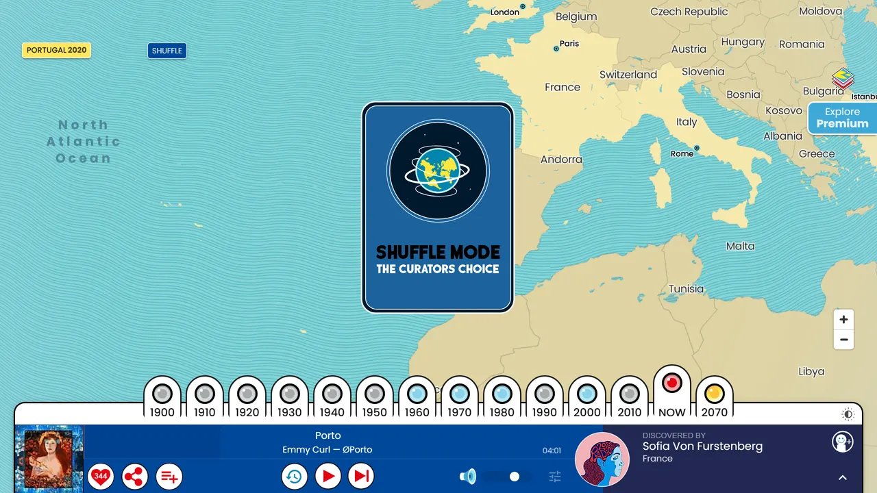 Screenshot of Radiooooo