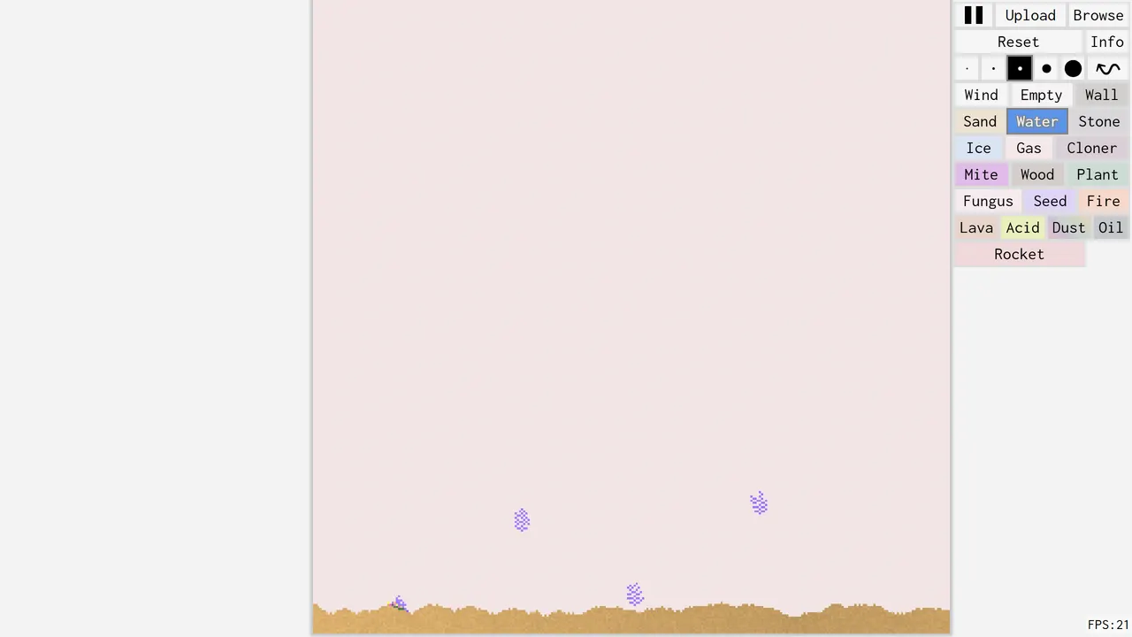 Screenshot of Sandspiel