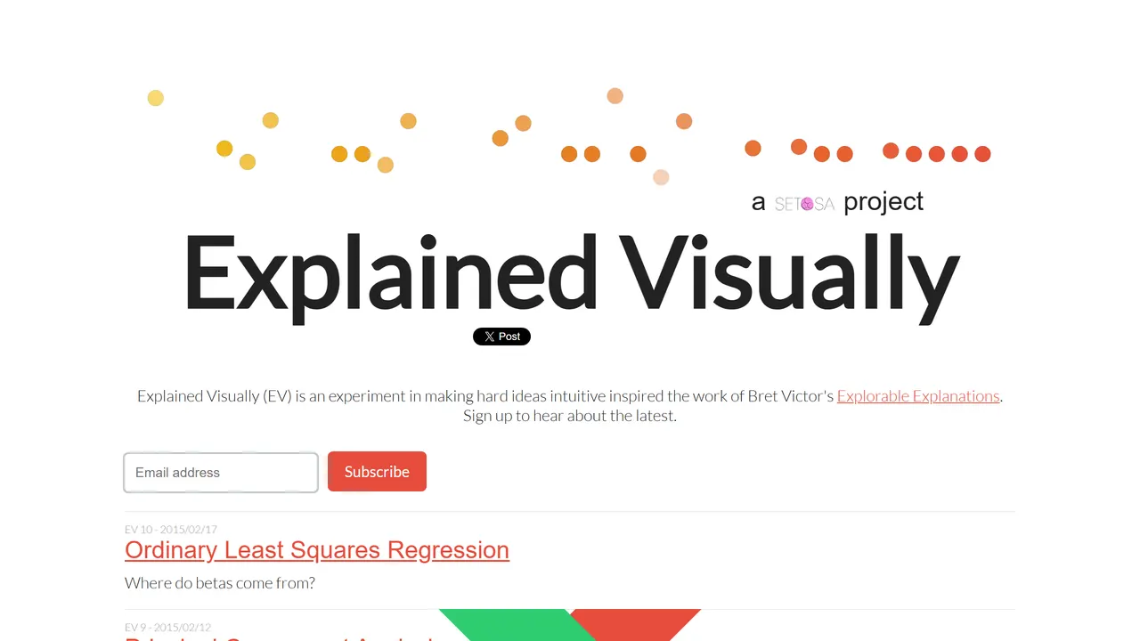 Screenshot of Setosa — Explained Visually
