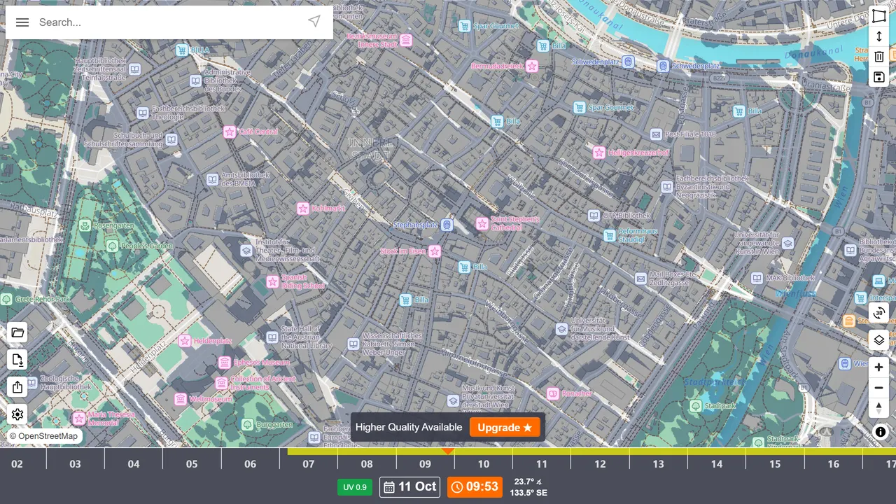 Screenshot of ShadeMap