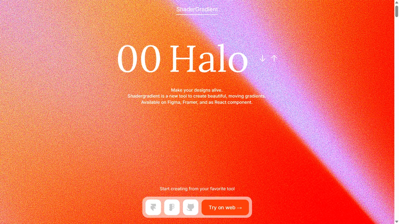 Screenshot of Shader Gradient
