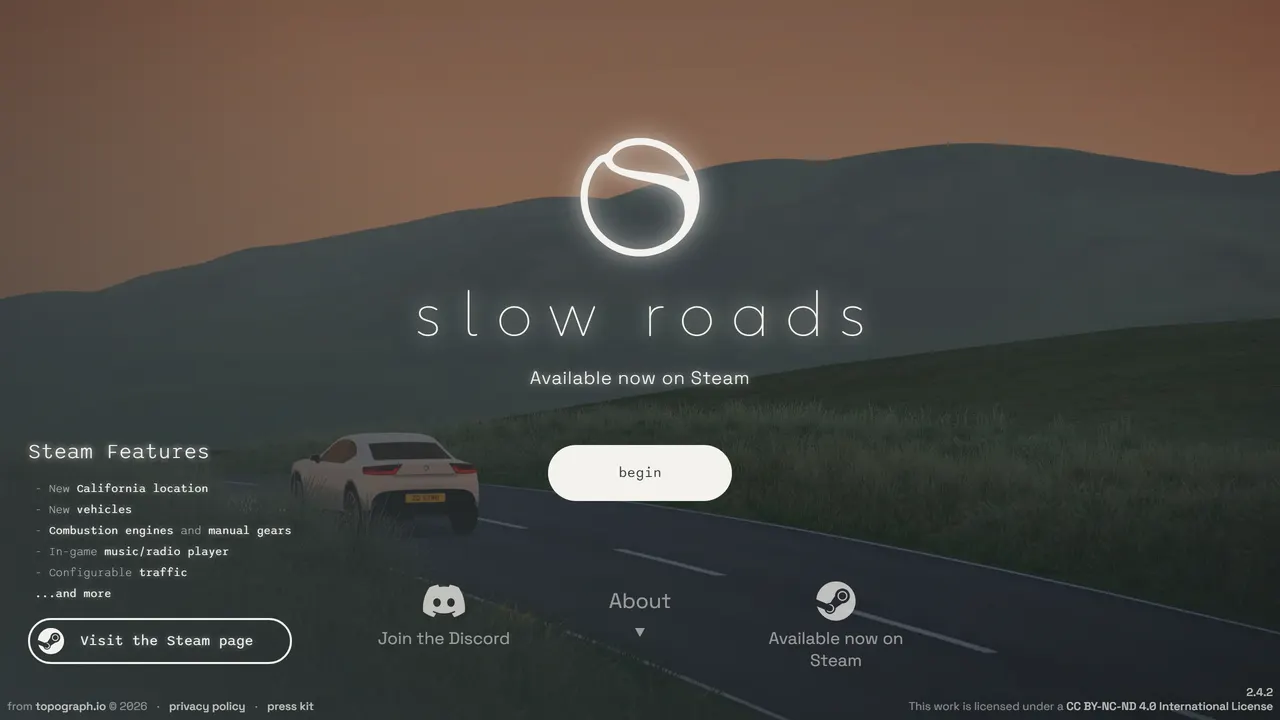 Screenshot of Slow Roads