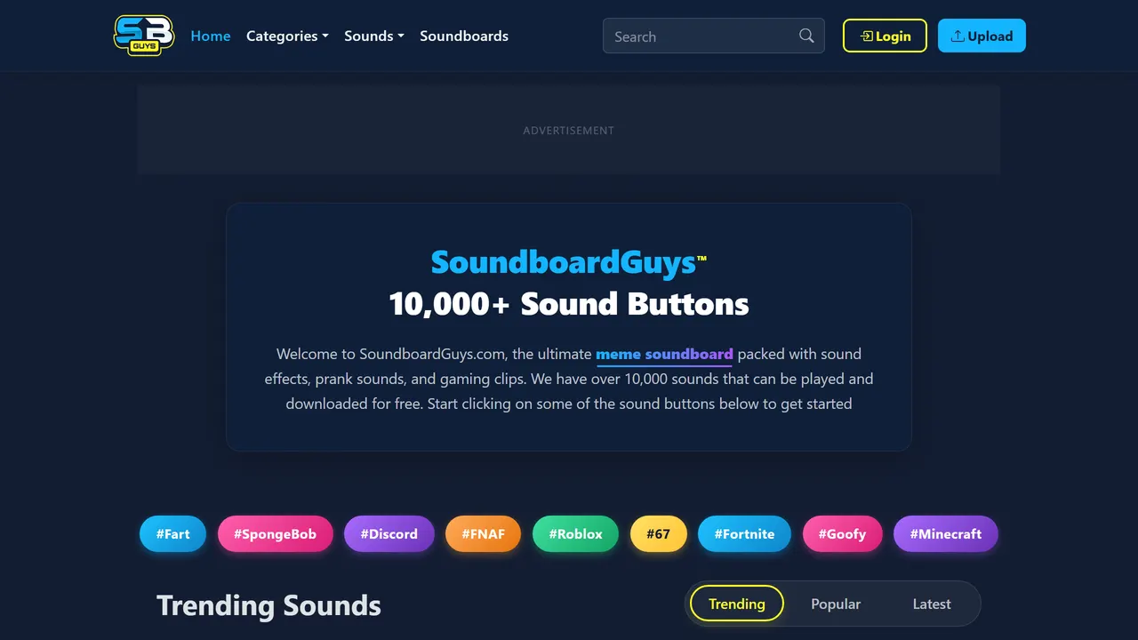 Screenshot of SoundboardGuys