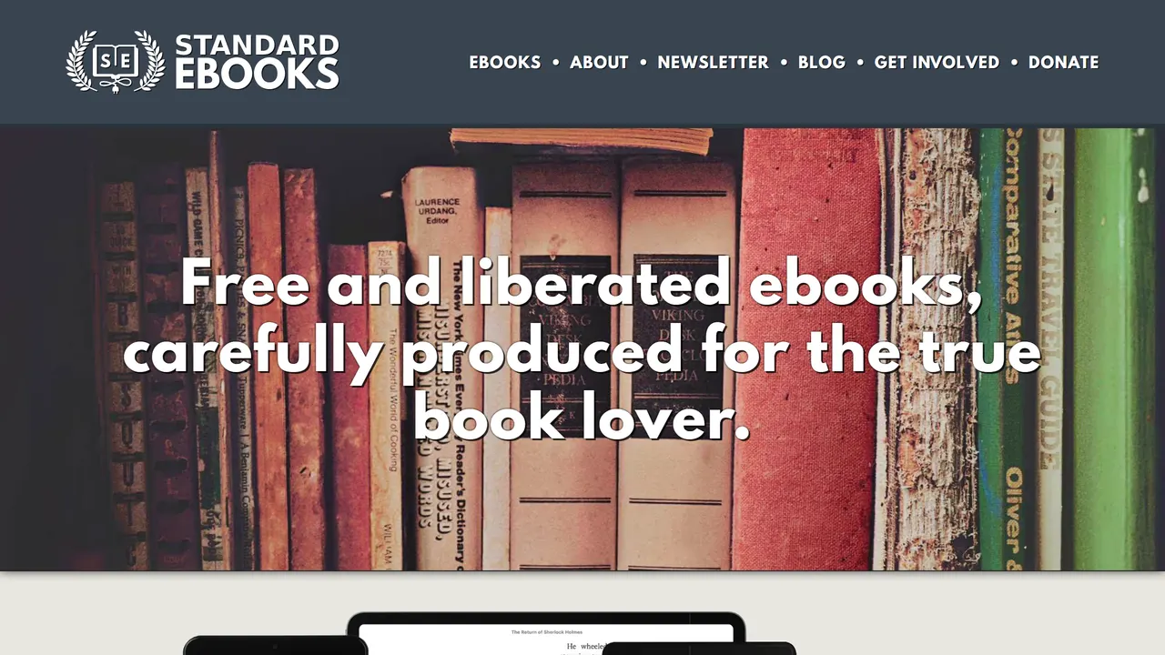 Screenshot of Standard Ebooks