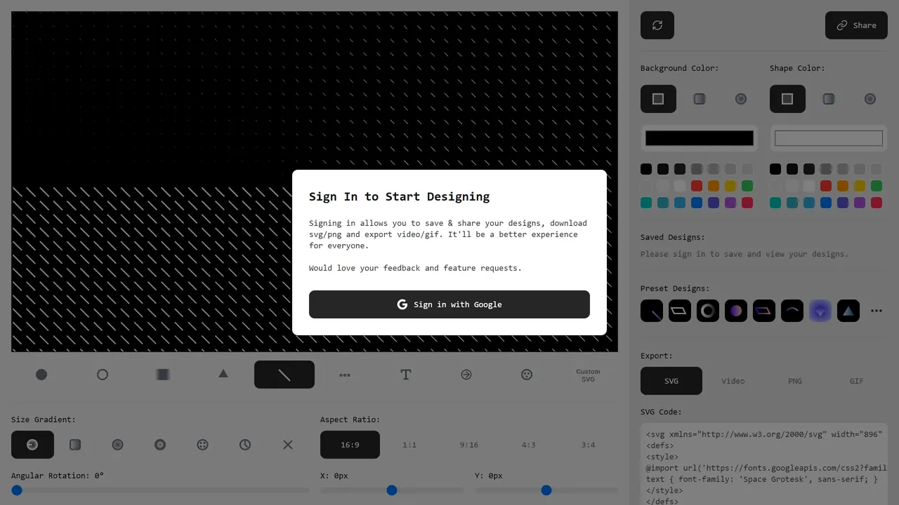 Screenshot of SVG Pattern Builder