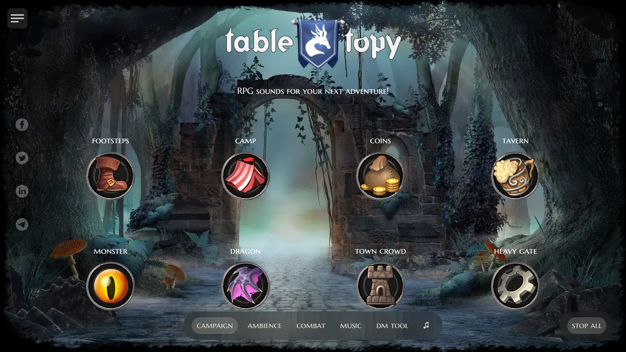 Screenshot of Tabletopy