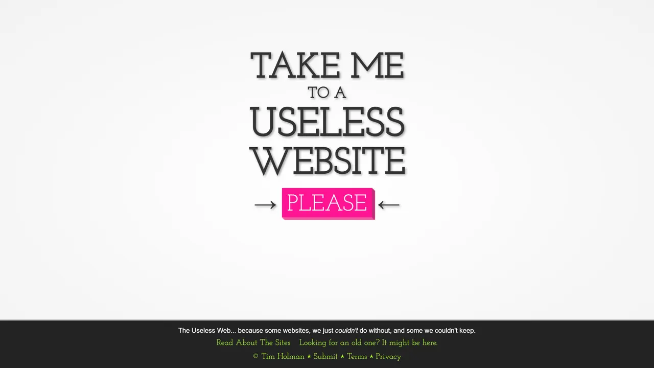 Screenshot of The Useless Web