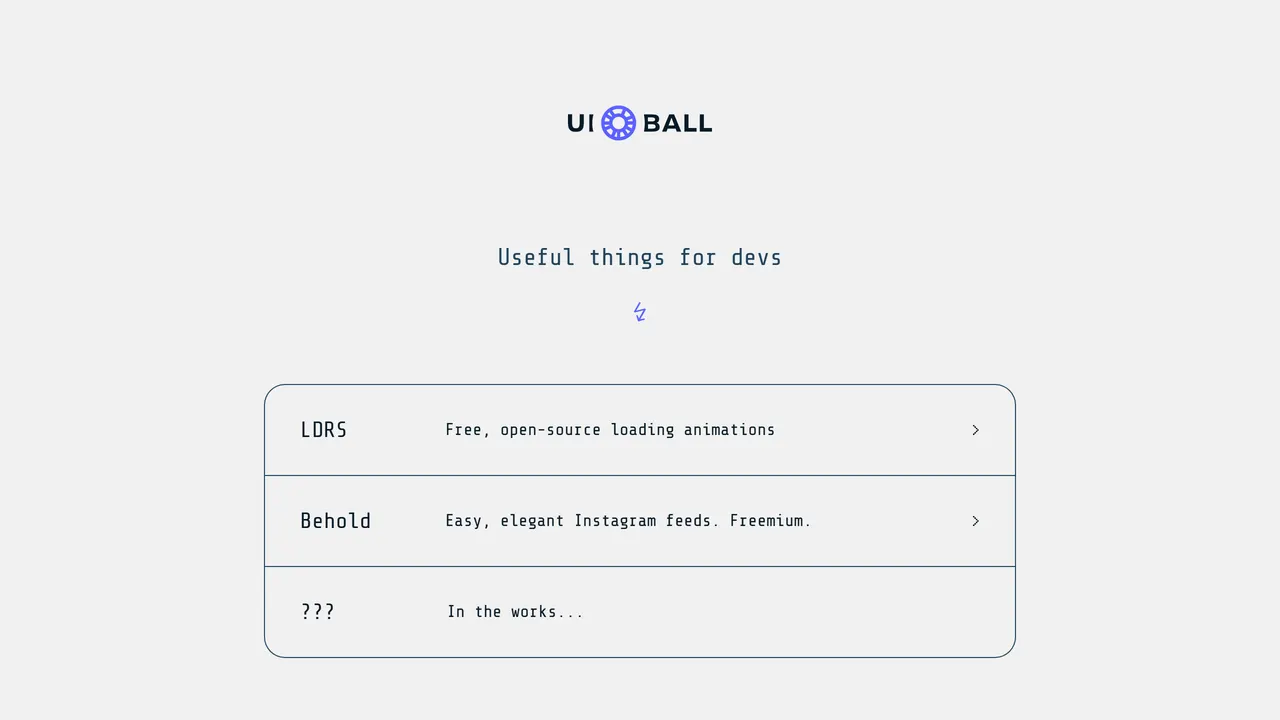 Screenshot of UI Ball