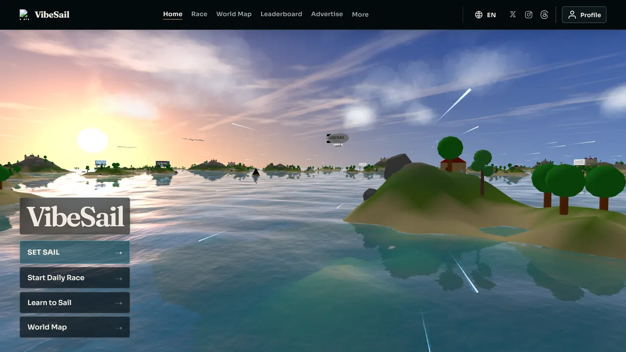 Screenshot of VibeSail