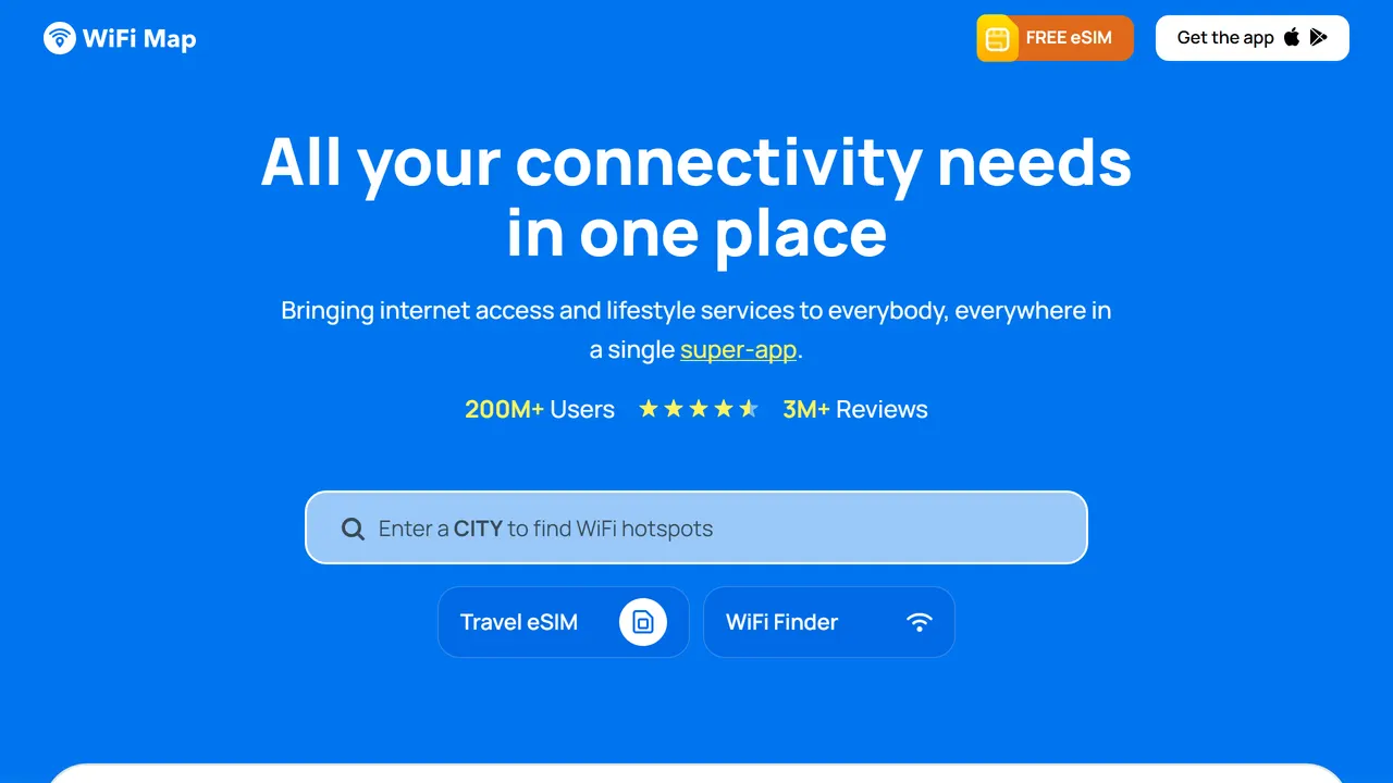 Screenshot of WiFi Map