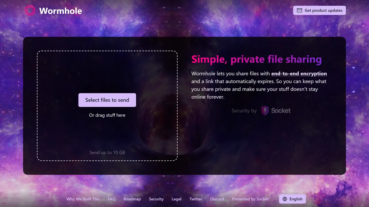 Screenshot of Wormhole